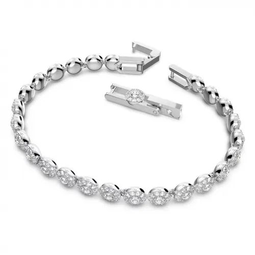 SWAROVSKI Angelic Βραχιόλι, Στρογγυλή Κοπή,Pave,  Λευκό, Επιροδιωμένο 5071173