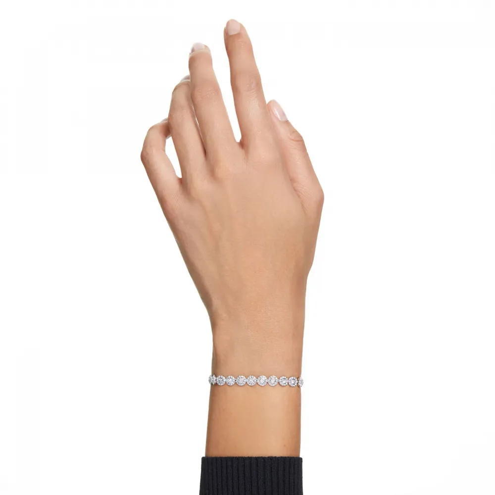 SWAROVSKI Angelic Βραχιόλι, Στρογγυλή Κοπή,Pave,  Λευκό, Επιροδιωμένο 5071173