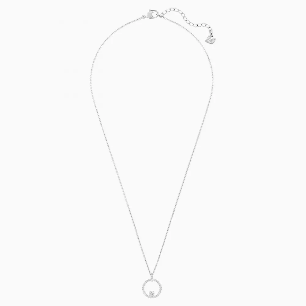 SWAROVSKI Creativity Κολιέ Κυκλικό, Λευκό, Επιροδιωμένο 5198686