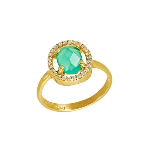 14K Χρυσό Δαχτυλίδι με Ζιργκόν D52174