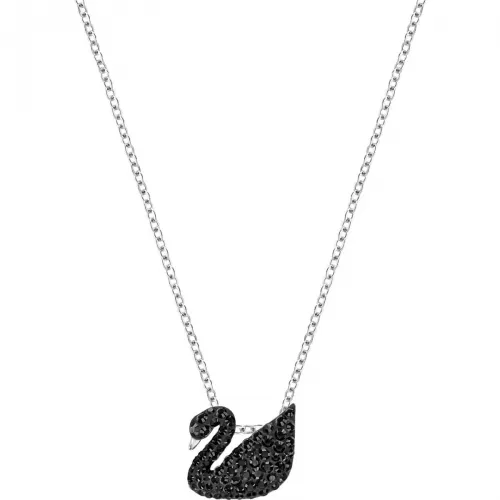 SWAROVSKI Iconic Swan Κολιέ Μαύρο Επιμεταλλωμένο Ρόδιο 5347330