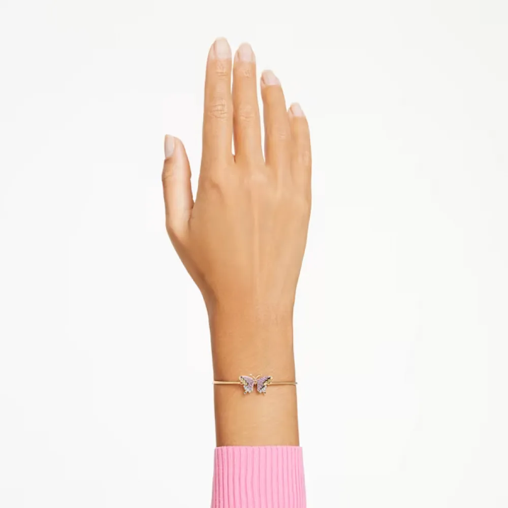 SWAROVSKI Βραχιόλι Idyllia Πεταλούδα, Πολύχρωμο, Επιμετάλλωση σε χρυσό τόνο 5670053
