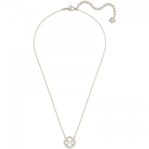 SWAROVSKI Sparkling Dance Flower Κολιέ Λευκό, Ροζ Επιχρυσωμένο 5408437