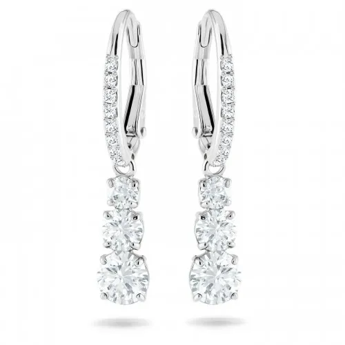 SWAROVSKI Attract Trilogy Κρίκοι Μικτές στρογγυλές κοπές, Λευκά, Επιροδιωμένα 5416155