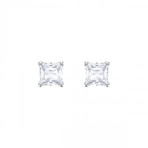 SWAROVSKI, Attract, Καρφωτά σκουλαρίκια, τετράγωνο κόψιμο, λευκό, Επιροδιωμένο 5430365