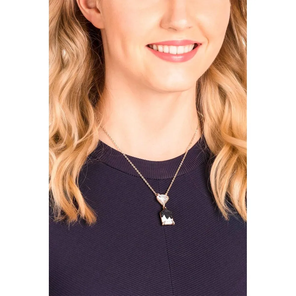 SWAROVSKI Make Up Κολιέ Μαύρο, Ροζ επιχρυσωμένο 5447291