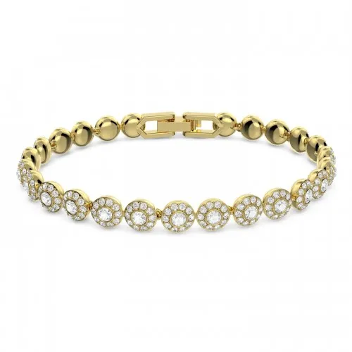 SWAROVSKI Angelic Βραχιόλι Στρογγυλό, Λευκό Eπιχρυσωμένο 5505469