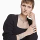 SWAROVSKI Attract Soul Heart Άκαμπτο βραχιόλι Λευκό Μεγάλο, Επιροδιωμένο 5535289