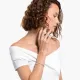 SWAROVSKI Attract Soul Heart Άκαμπτο βραχιόλι Λευκό Μεγάλο, Επιροδιωμένο 5535289