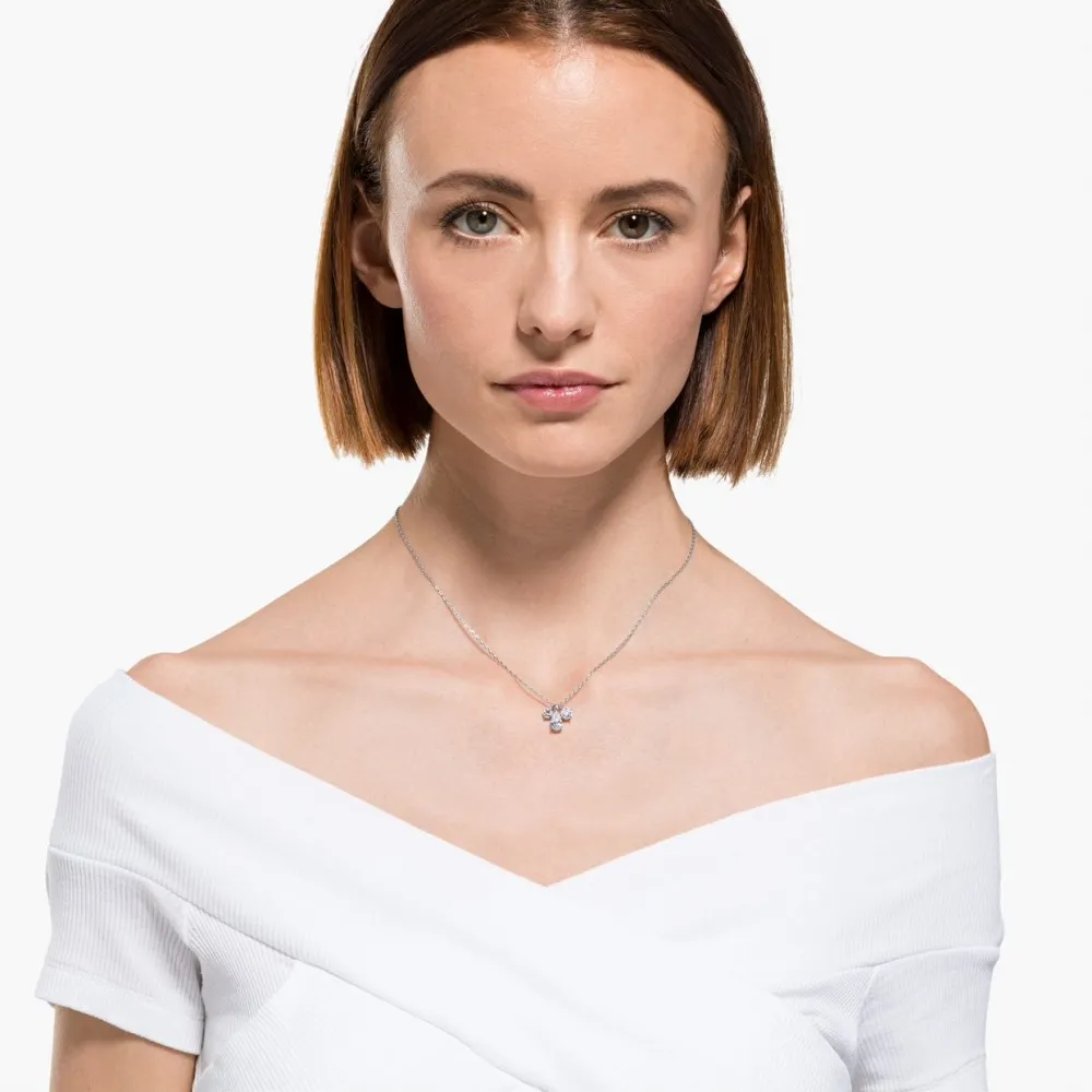 SWAROVSKI Attract Μενταγιόν Λευκό, Επιροδιωμένο 5571077 SWAROVSKI Attract Μενταγιόν Λευκό, Επιροδιωμένο 5571077