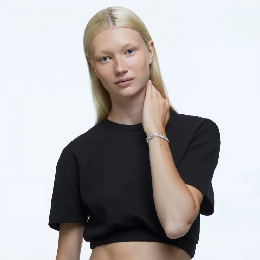 SWAROVSKI Millenia Βραχιόλι Kοπή Pear, Λευκό, Επιροδιωμένο 5598350