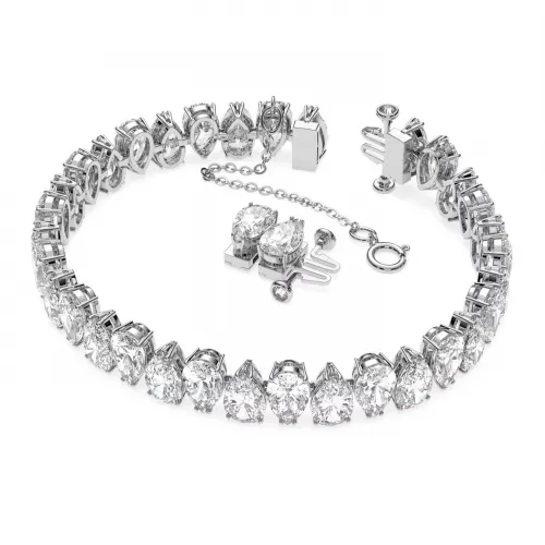 SWAROVSKI Millenia Βραχιόλι Kοπή Pear, Λευκό, Επιροδιωμένο 5598350