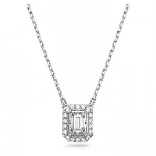 SWAROVSKI Millenia Κολιέ Ζιργκόν κοπής triangle, Λευκό, Επιροδιωμένο 5599177