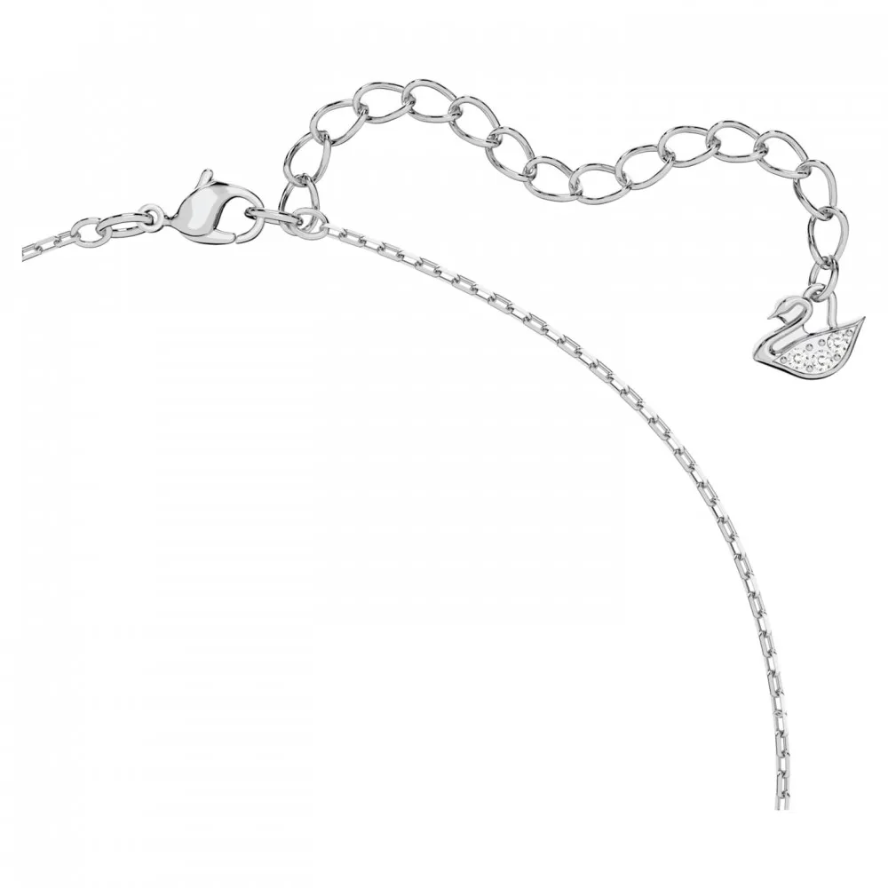 SWAROVSKI Millenia Κολιέ Ζιργκόν κοπής triangle, Λευκό, Επιροδιωμένο 5599177