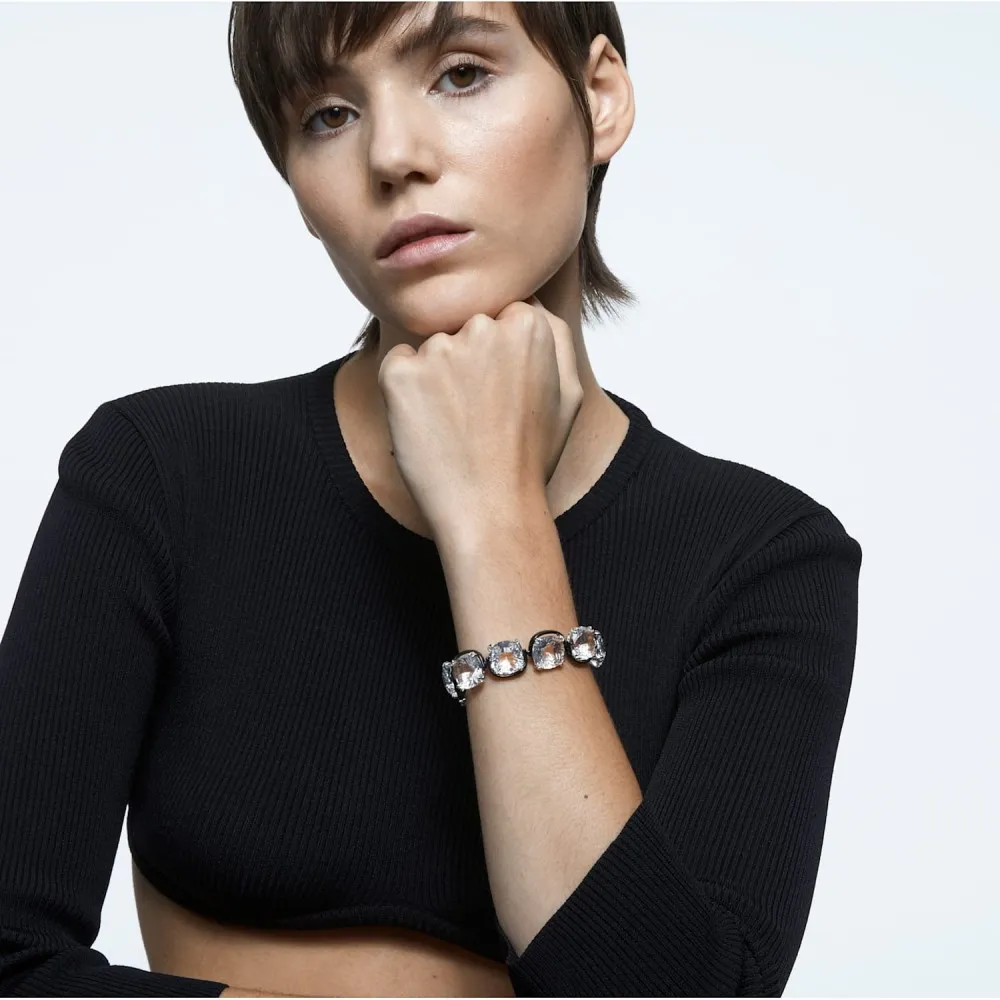 SWAROVSKI Harmonia Βραχιόλι Κρύσταλλα κοπής cushion, Λευκό, Φινίρισμα από διάφορα μέταλλα 5600047