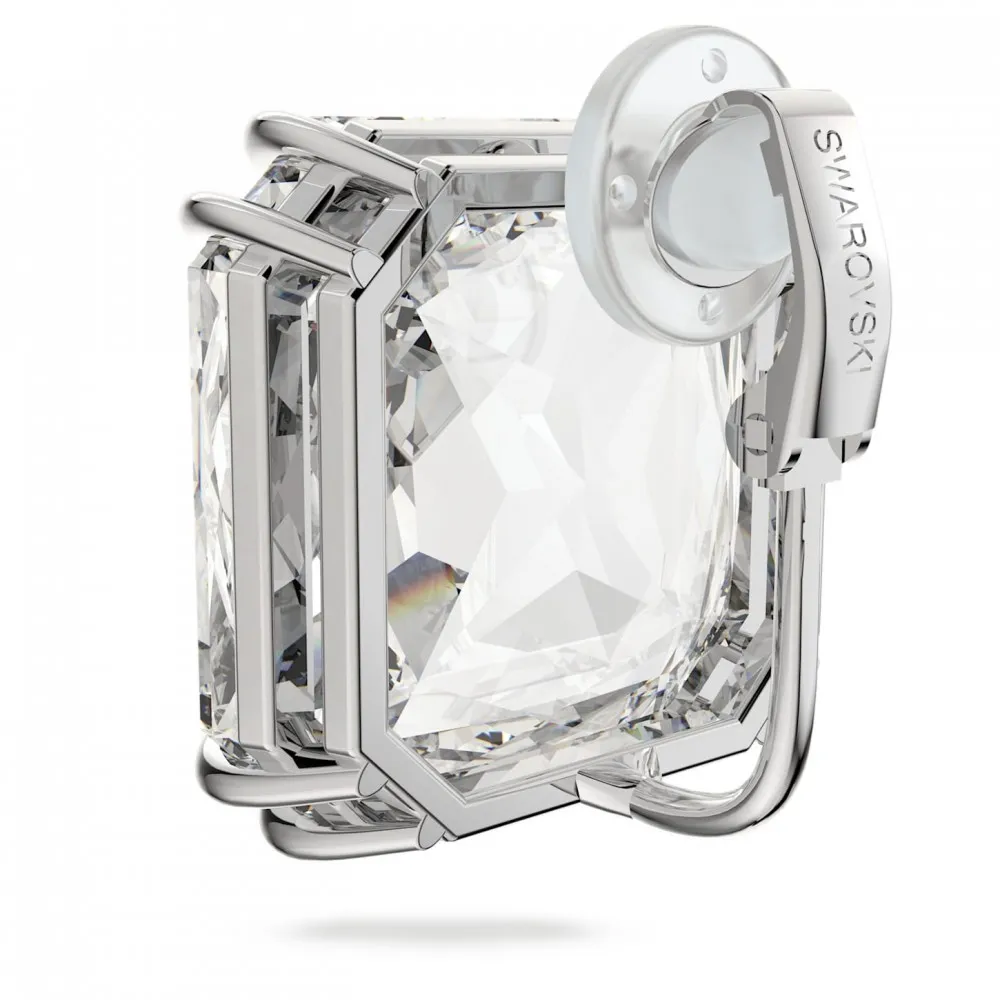 SWAROVSKI Mesmera Σκουλαρίκι με κλιπ Μονό, Κρύσταλλο κοπής square, Επιροδιωμένο 5600756
