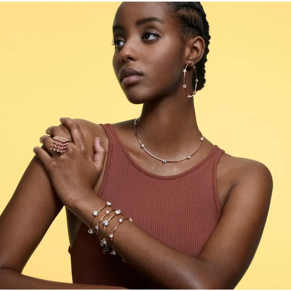 SWAROVSKI Constella Κολιέ Λευκό, Ροζ Επιχρυσωμένο 5609710