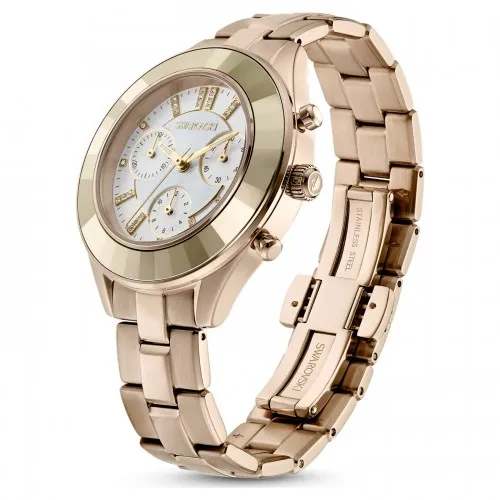 SWAROVSKI Octea Lux Sport Chronograph Metal Bracelet White Gold-tone PVD 5610517