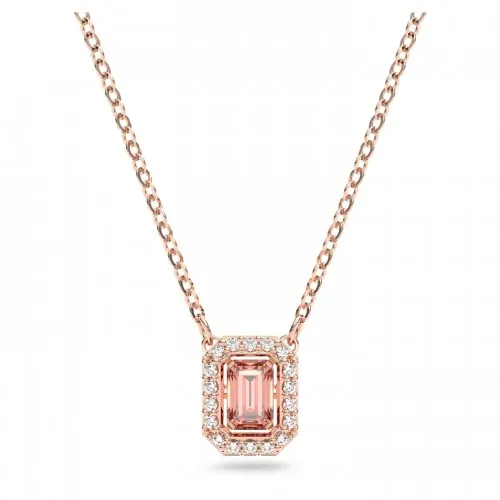SWAROVSKI Millenia Κολιέ Ζιργκόν οκταγωνικής κοπής, Ροζ, Ροζ επιχρυσωμένο 5614933