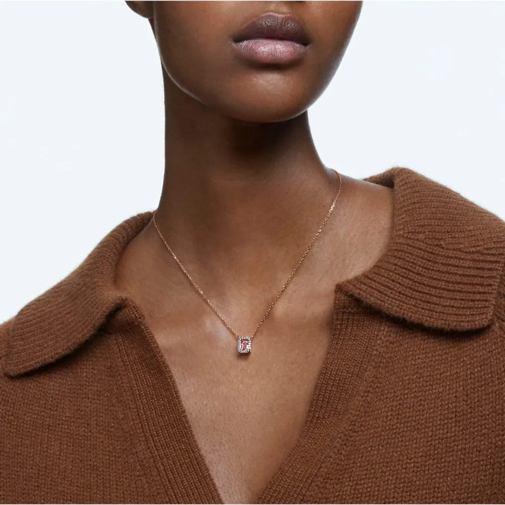 SWAROVSKI Millenia Κολιέ Ζιργκόν οκταγωνικής κοπής, Ροζ, Ροζ επιχρυσωμένο 5614933