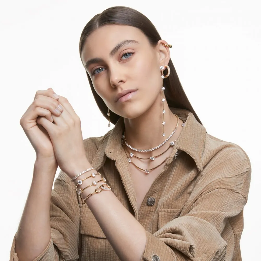 SWAROVSKI Dextera Κρίκοι Mεσαία, Λευκό, Επιχρυσωμένα 5618305