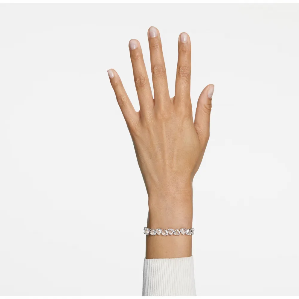 SWAROVSKI Millenia Βραχιόλι Κοπή Trilliant, Λευκό, Επιροδιωμένο 5622451