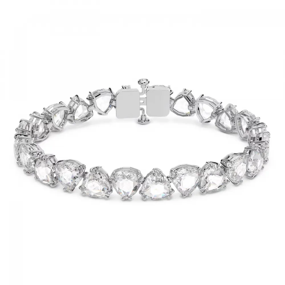SWAROVSKI Millenia Βραχιόλι Κοπή Trilliant, Λευκό, Επιροδιωμένο 5622451