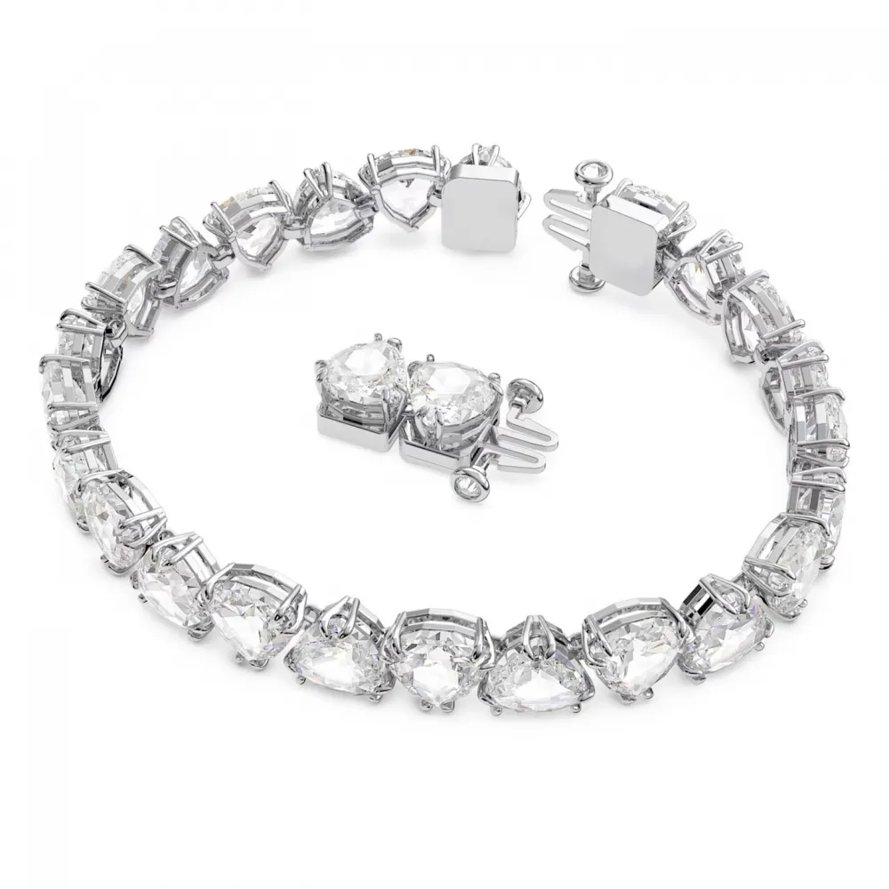 SWAROVSKI Millenia Βραχιόλι Κοπή Trilliant, Λευκό, Επιροδιωμένο 5622451