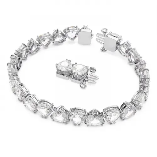 SWAROVSKI Millenia Βραχιόλι Κοπή Trilliant, Λευκό, Επιροδιωμένο 5622451