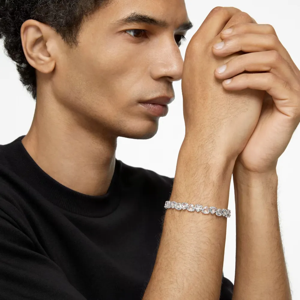 SWAROVSKI Millenia Βραχιόλι Κοπή Trilliant, Λευκό, Επιροδιωμένο 5622451