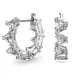 SWAROVSKI Ortyx Κρίκοι Τριγωνικά Ζιργκόν, Mικρά, Λευκό, Επιμετάλλωση ροδίου 5632467
