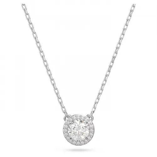 SWAROVSKI Constella Κολιέ Στρογγυλή Κοπή, Pave, Λευκό, Επιροδιωμένο 5636264