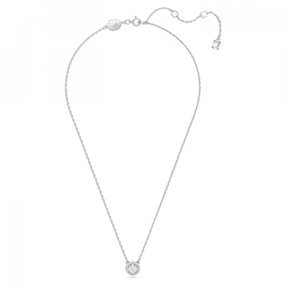 SWAROVSKI Constella Κολιέ Στρογγυλή Κοπή, Pave, Λευκό, Επιροδιωμένο 5636264