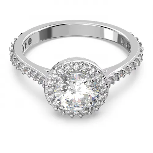 SWAROVSKI Constella Δαχτυλίδι κοκτέιλ Στρογγυλή κοπή, Pavé, Λευκό, Επιροδιωμένο 5636267