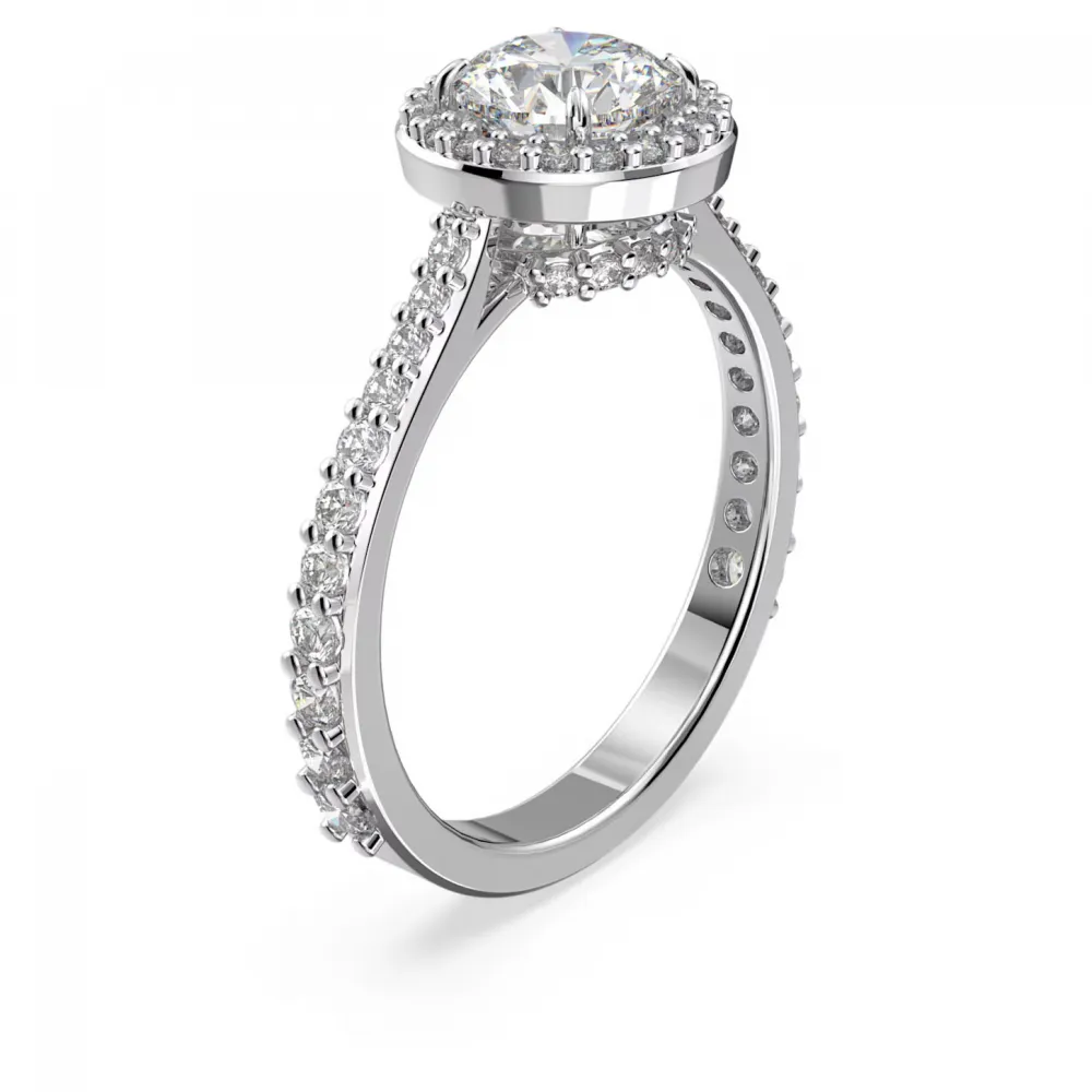 SWAROVSKI Constella Δαχτυλίδι κοκτέιλ Στρογγυλή κοπή, Pavé, Λευκό, Επιροδιωμένο 5636267