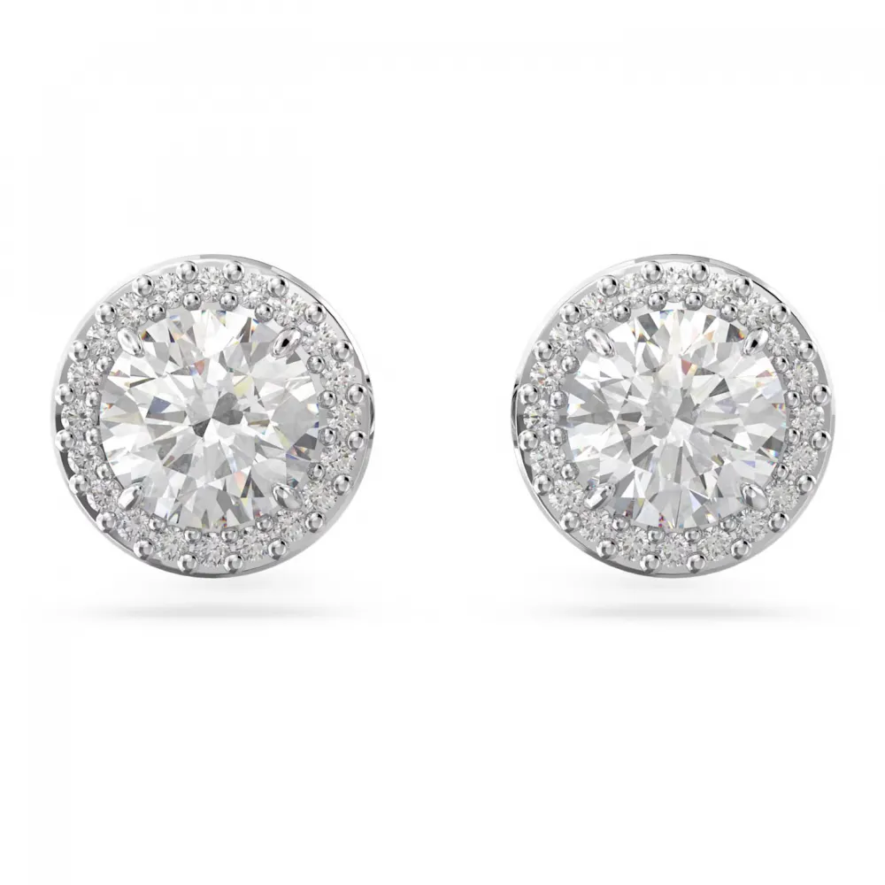 SWAROVSKI Constella Σκουλαρίκια με καρφάκι Στρογγυλή κοπή, Pavé, Λευκά, Επιροδιωμένο 5636269