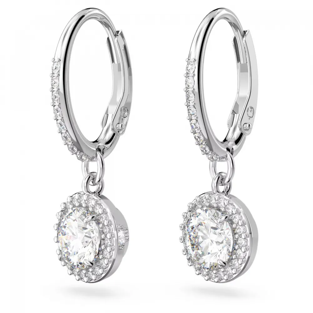 SWAROVSKI Constella Σκουλαρίκια-σταγόνα Στρογγυλή κοπή, Pavé, Λευκά, Επιροδιωμένα 5636270