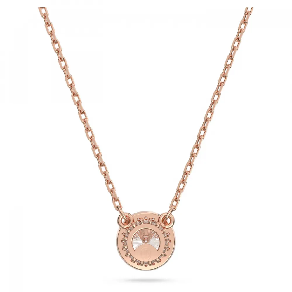 SWAROVSKI Constella Μενταγιόν Στρογγυλή κοπή, Pavé, Λευκό, Ροζ Επιχρυσωμένο 5636272