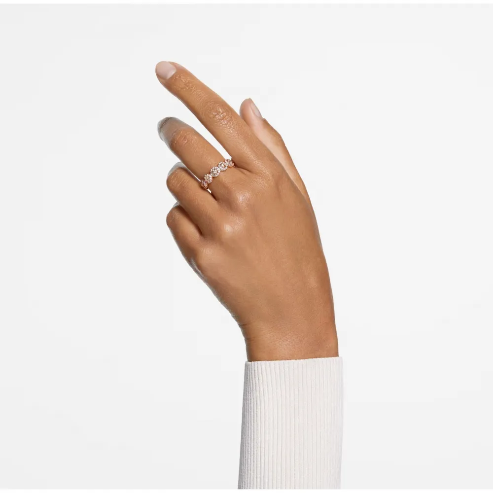 SWAROVSKI Constella Δαχτυλίδι Στρογγυλή κοπή, Pavé, Λευκό, Ροζ Επιχρυσωμένο 5636274