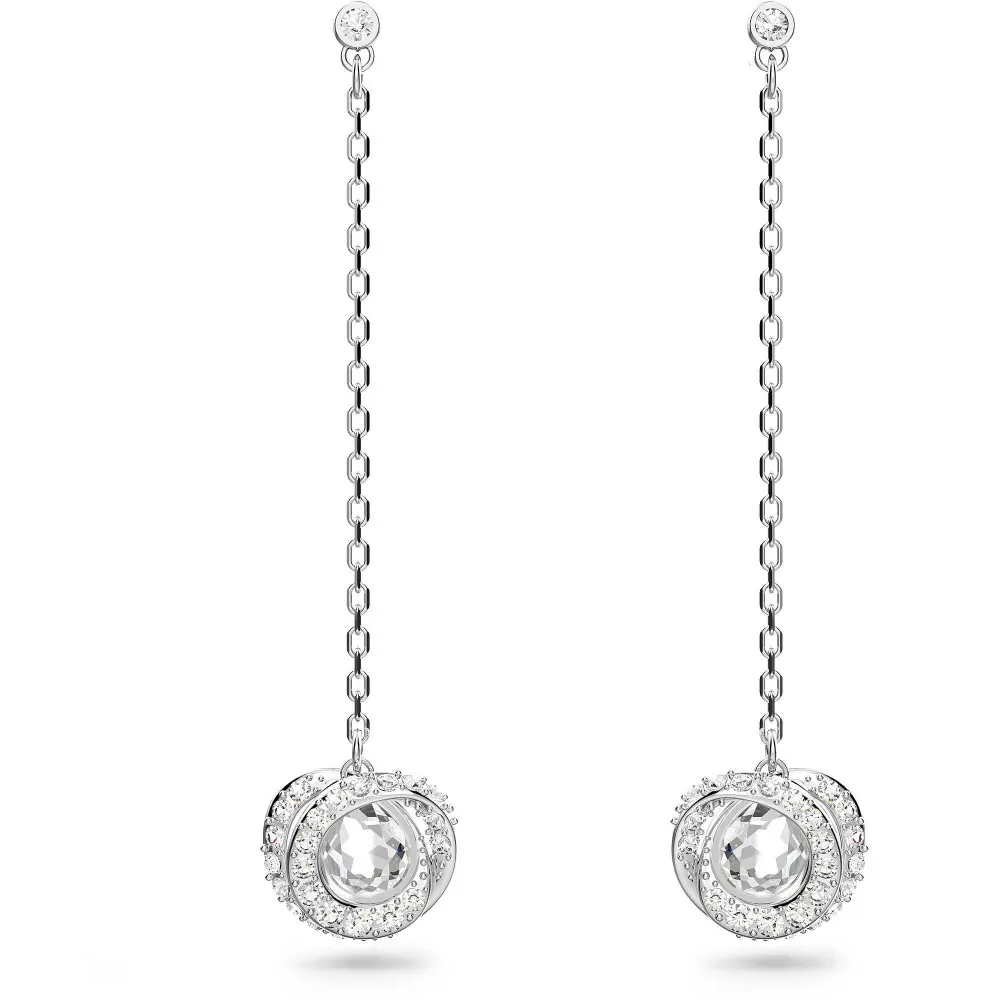 SWAROVSKI Generation Σκουλαρίκια Κρεμαστά μακριά Λευκά, Επιροδιωμένα 5636515
