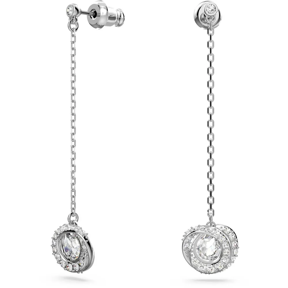 SWAROVSKI Generation Σκουλαρίκια Κρεμαστά μακριά Λευκά, Επιροδιωμένα 5636515