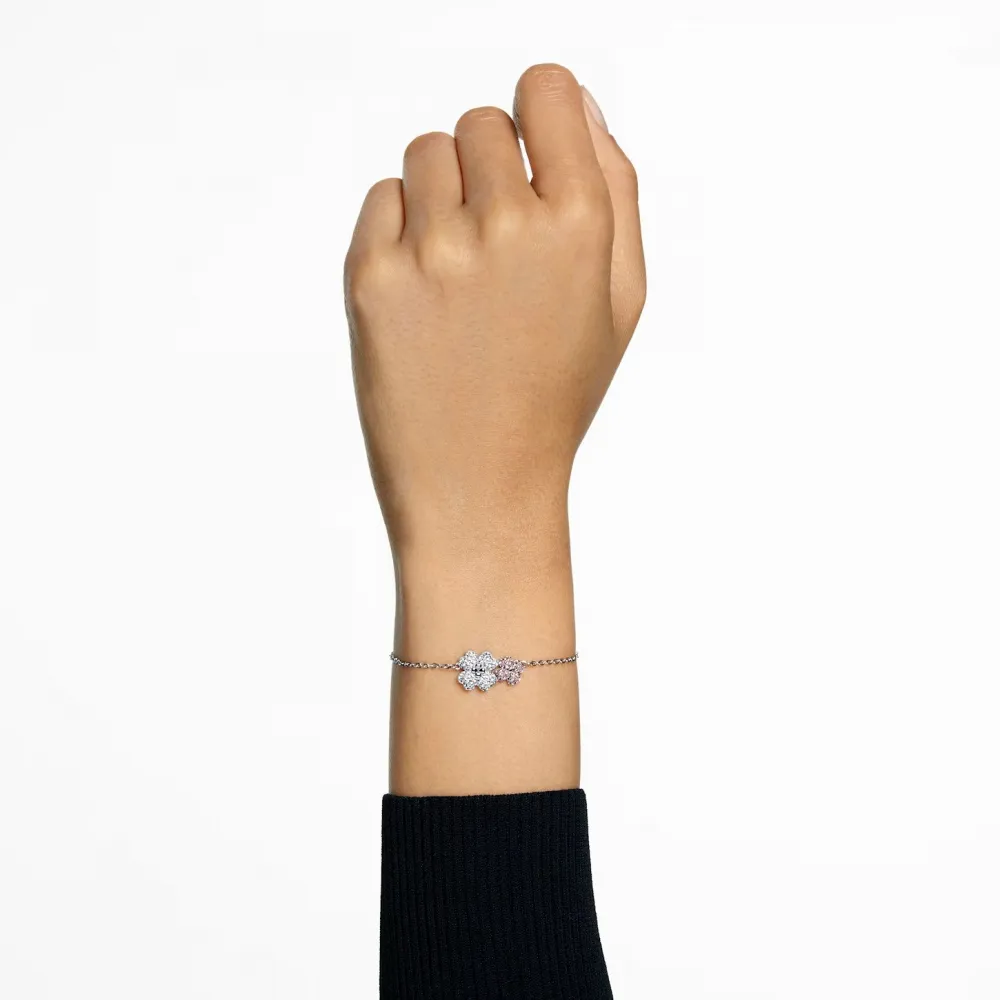 SWAROVSKI Latisha Βραχιόλι Ροζ, Επιροδιωμένο 5636590