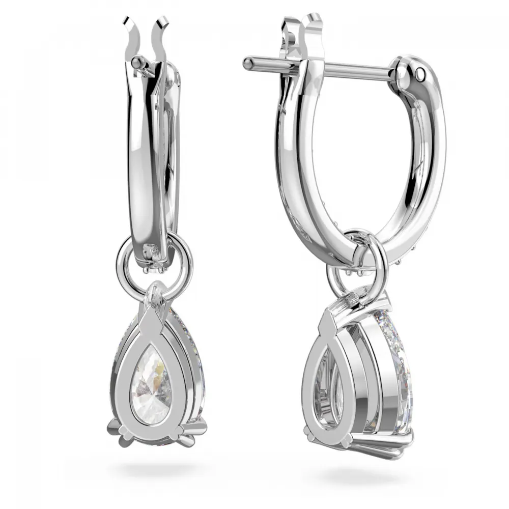 SWAROVSKI Millenia Κρίκοι κοπή Pear, Λευκά, Επιροδιωμένα 5636716
