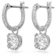 SWAROVSKI Constella Σκουλαρίκια-σταγόνα Στρογγυλή κοπή, Λευκά, Επιροδιωμένο 5636717
