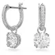 SWAROVSKI Constella Σκουλαρίκια-σταγόνα Στρογγυλή κοπή, Λευκά, Επιροδιωμένο 5636717