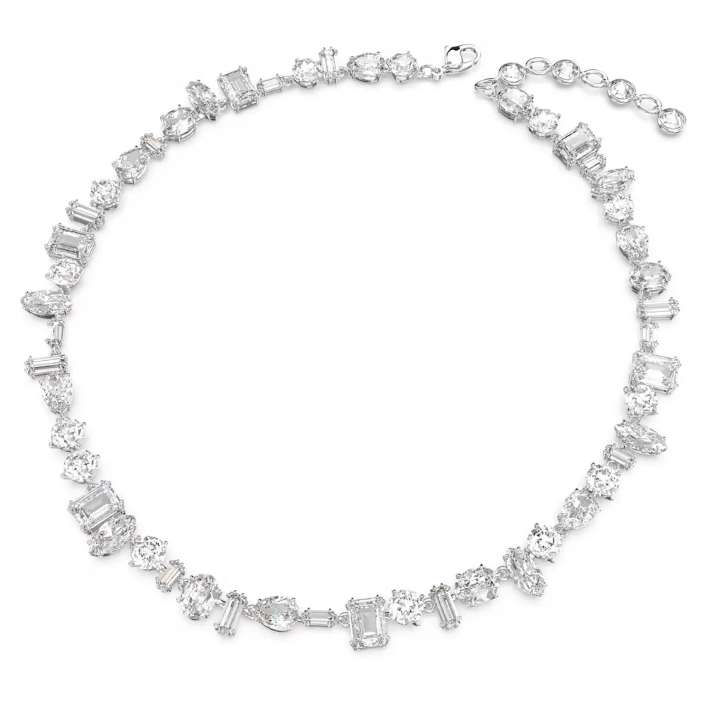 SWAROVSKI Gema Κολιέ, Μείξη κοπών, Λευκό, Επιροδιωμένο 5639327