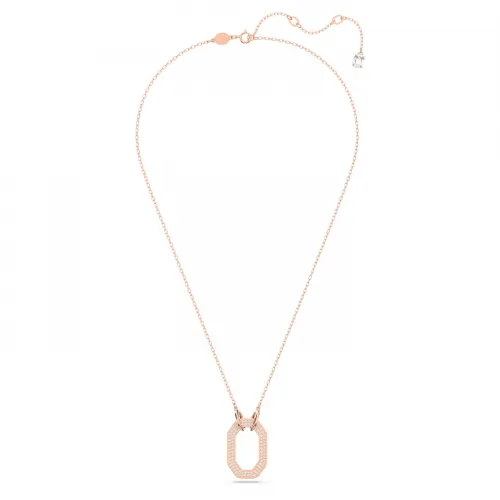 SWAROVSKI Dextera Μενταγιόν Οκταγωνικό σχήμα, Pavé, Λευκό, Ροζ Επιχρυσωμένο 5642389