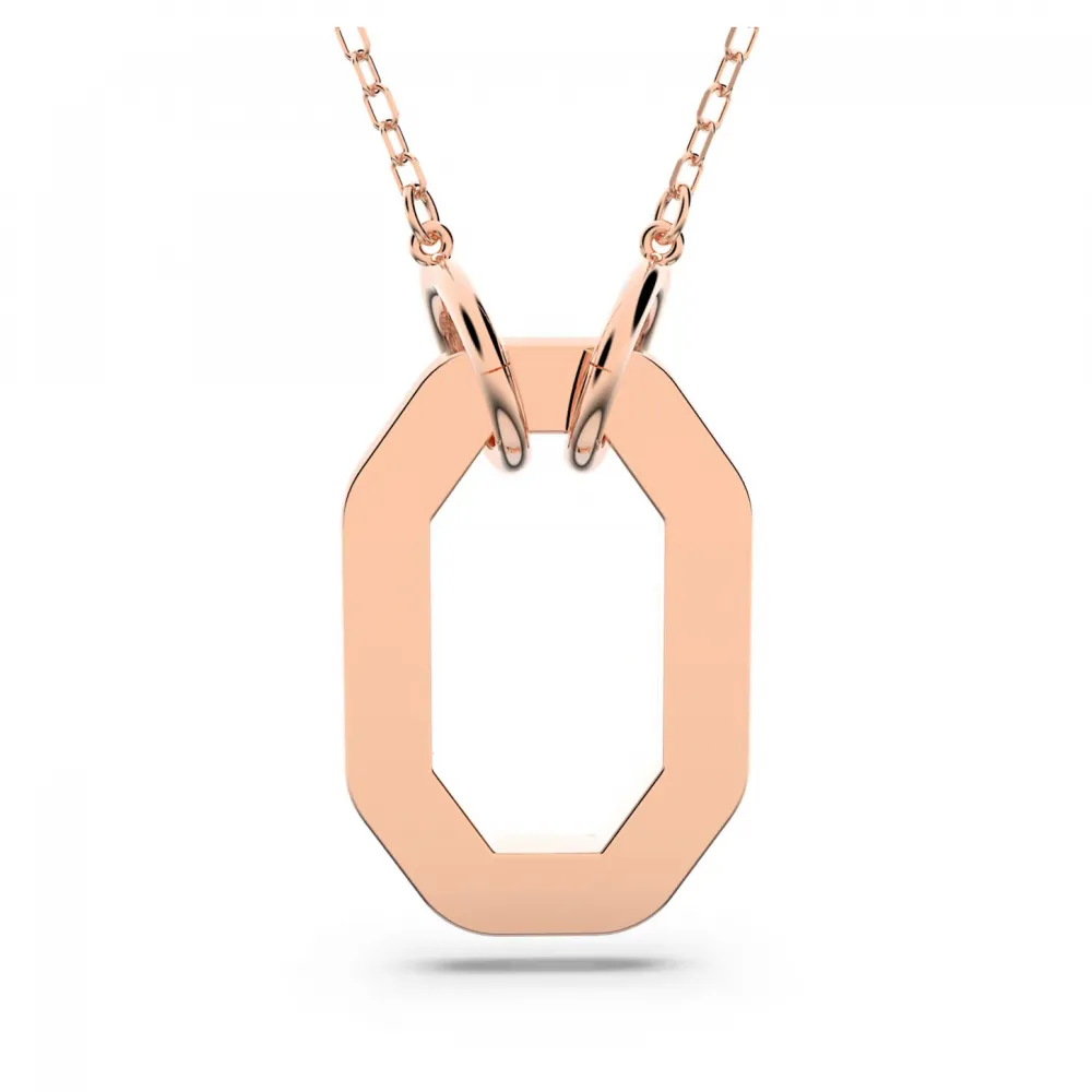 SWAROVSKI Dextera Μενταγιόν Οκταγωνικό σχήμα, Pavé, Λευκό, Ροζ Επιχρυσωμένο 5642389