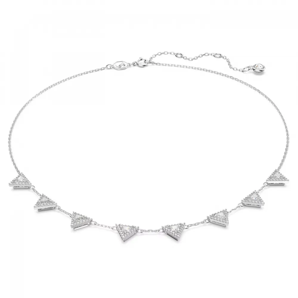 SWAROVSKI Ortyx Κολιέ Κοπή Triangle, Λευκό, Επιροδιωμένο 5643021