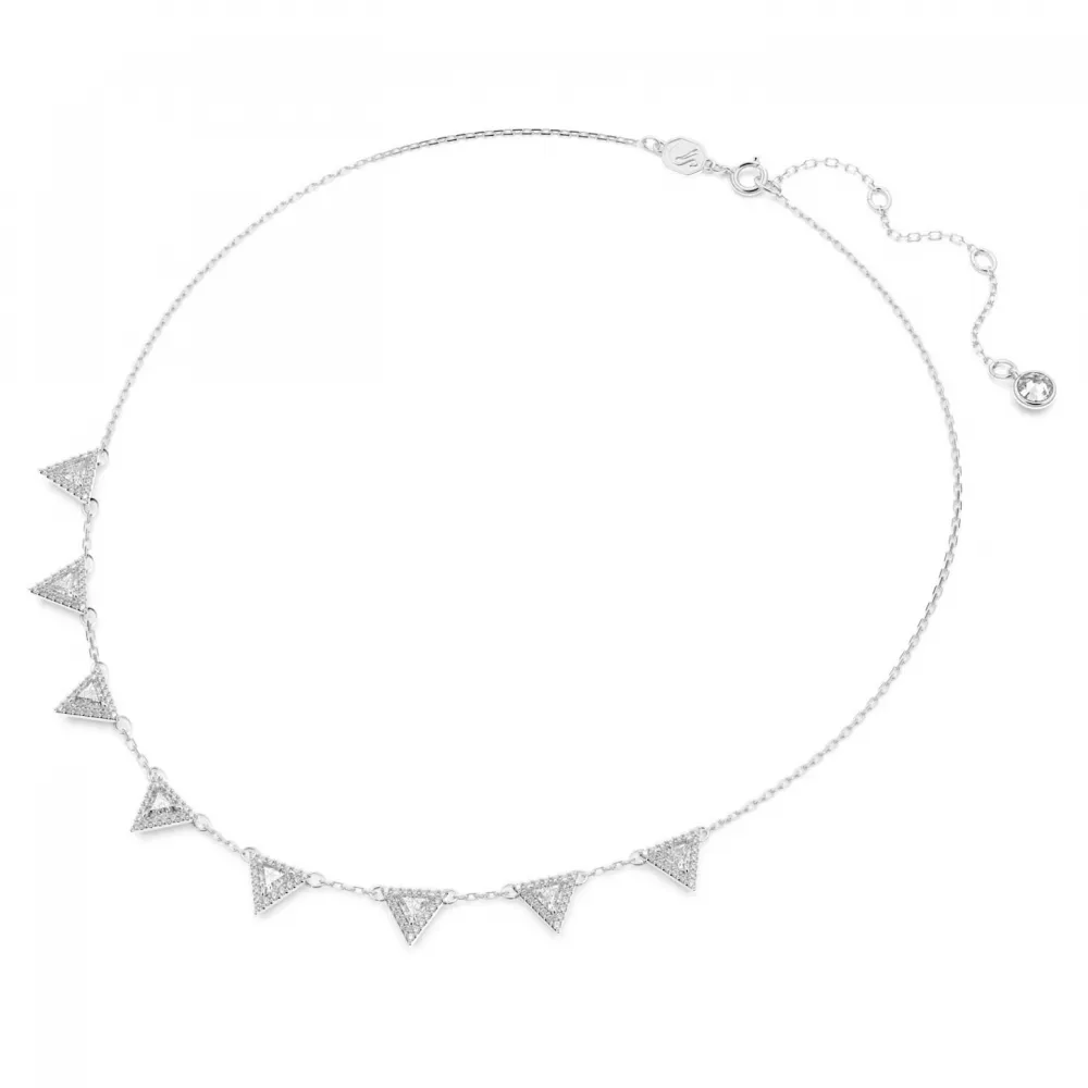 SWAROVSKI Ortyx Κολιέ Κοπή Triangle, Λευκό, Επιροδιωμένο 5643021